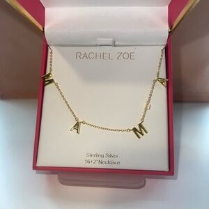 Rachel Zoe Sterling Silver MAMA Necklace